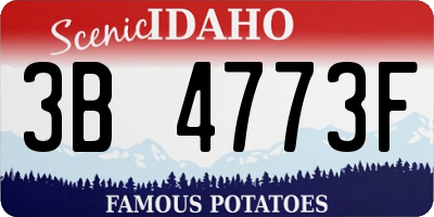 ID license plate 3B4773F