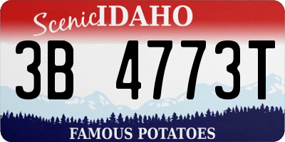 ID license plate 3B4773T
