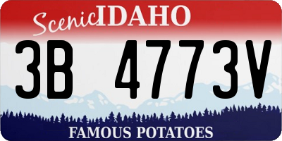 ID license plate 3B4773V