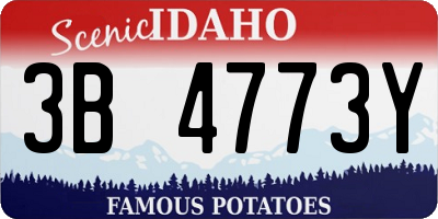 ID license plate 3B4773Y
