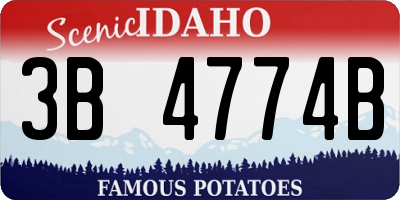 ID license plate 3B4774B
