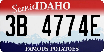 ID license plate 3B4774E