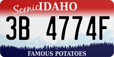 ID license plate 3B4774F