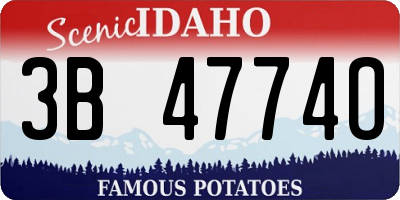 ID license plate 3B4774O