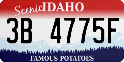 ID license plate 3B4775F