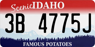 ID license plate 3B4775J
