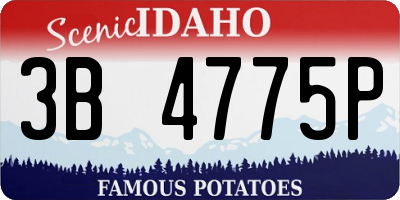 ID license plate 3B4775P