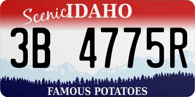 ID license plate 3B4775R