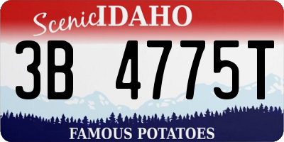 ID license plate 3B4775T
