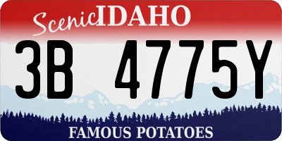 ID license plate 3B4775Y