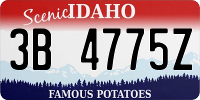 ID license plate 3B4775Z