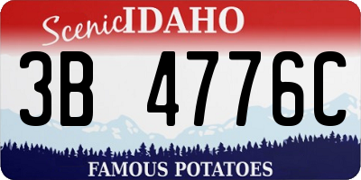 ID license plate 3B4776C