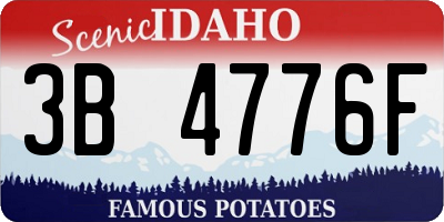 ID license plate 3B4776F