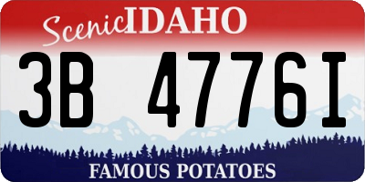 ID license plate 3B4776I