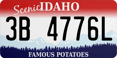 ID license plate 3B4776L
