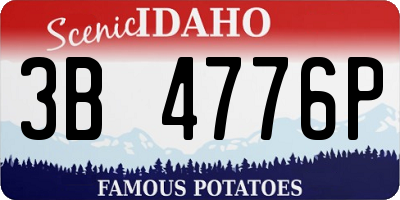 ID license plate 3B4776P