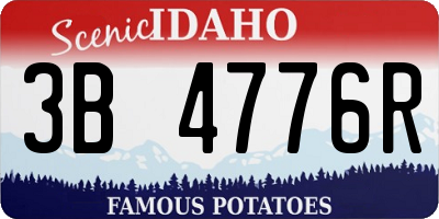 ID license plate 3B4776R