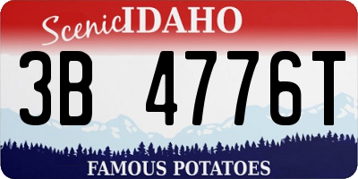 ID license plate 3B4776T