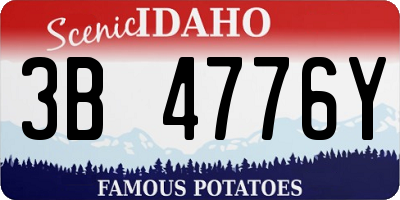 ID license plate 3B4776Y