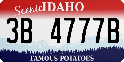 ID license plate 3B4777B