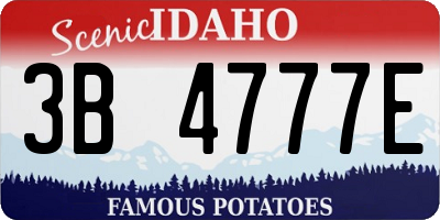 ID license plate 3B4777E