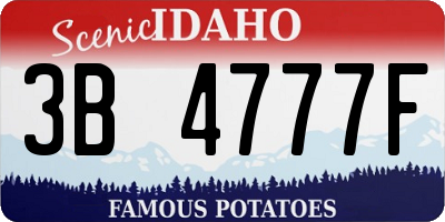 ID license plate 3B4777F