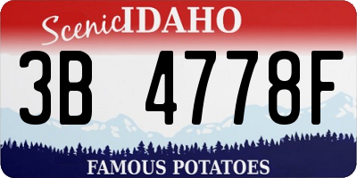 ID license plate 3B4778F