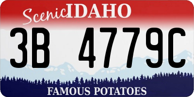 ID license plate 3B4779C
