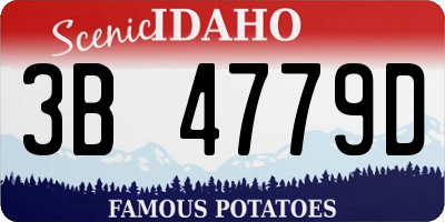 ID license plate 3B4779D