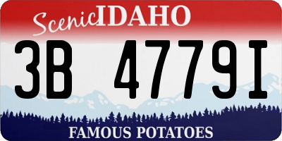 ID license plate 3B4779I