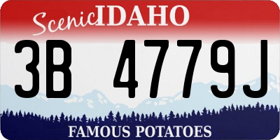 ID license plate 3B4779J