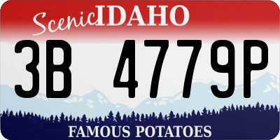 ID license plate 3B4779P