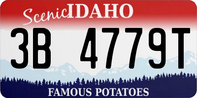 ID license plate 3B4779T