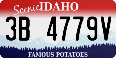 ID license plate 3B4779V