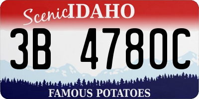 ID license plate 3B4780C