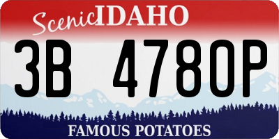 ID license plate 3B4780P