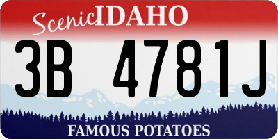 ID license plate 3B4781J
