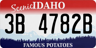 ID license plate 3B4782B