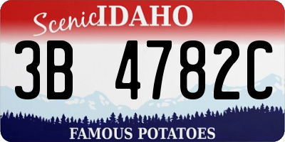ID license plate 3B4782C