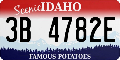 ID license plate 3B4782E