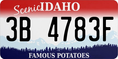 ID license plate 3B4783F