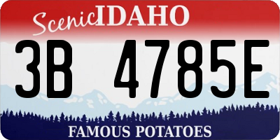ID license plate 3B4785E