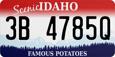 ID license plate 3B4785Q