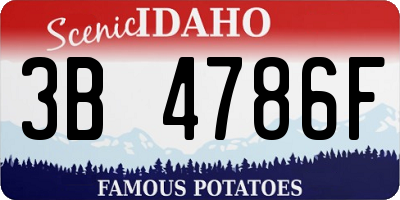 ID license plate 3B4786F