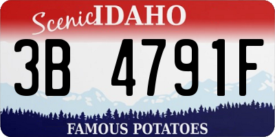 ID license plate 3B4791F