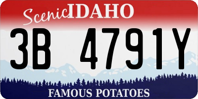 ID license plate 3B4791Y