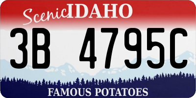 ID license plate 3B4795C