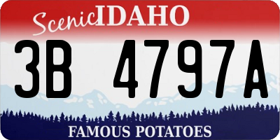 ID license plate 3B4797A