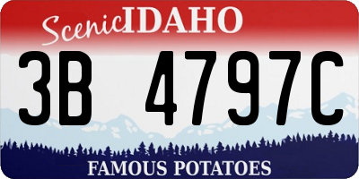 ID license plate 3B4797C