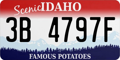 ID license plate 3B4797F